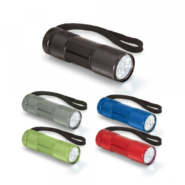 FLASHY. Taschenlampe aus Aluminium mit 9-LEDs