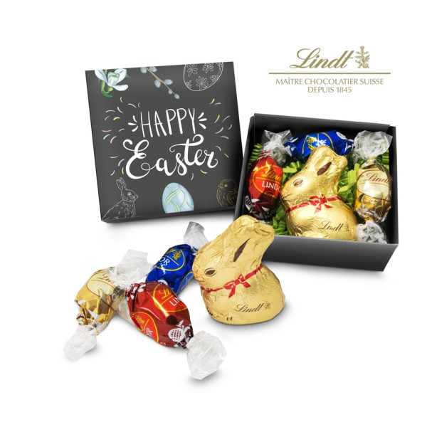 Lindt Osternest - Goldhase und 3 Lindor Mini-Eier, auch in individueller Schachtel