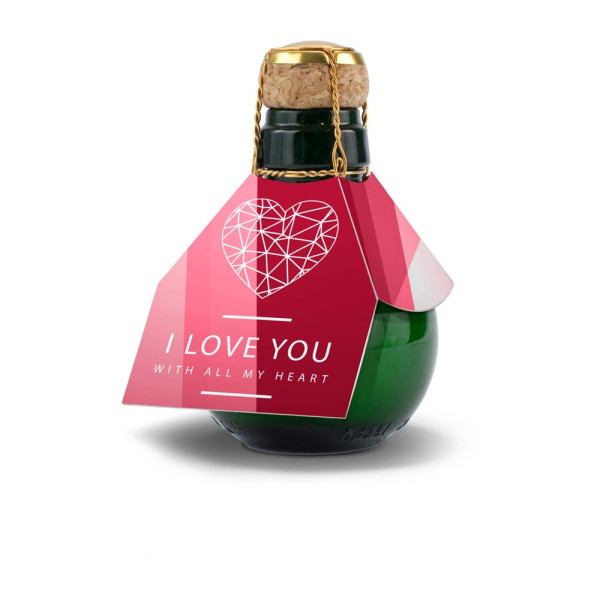 Kleinste Sektflasche der Welt! I love u - Ohne Geschenkkarton, 125 ml